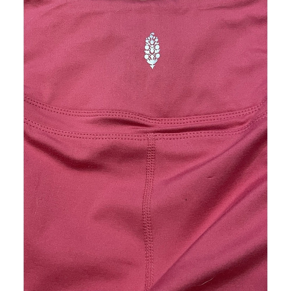 Free People FP Movement Pink Yoga Leggings Balletcore Criss‎ Cross Detail XS - Picture 5 of 6